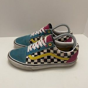 Vans Old Skool Rainbow Checker Board Skate Shoes  Men’s 7.5 Women’s 9 -Unisex